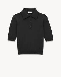 Polo Shirt Cassandre in Cashmere, Wool, And Silk