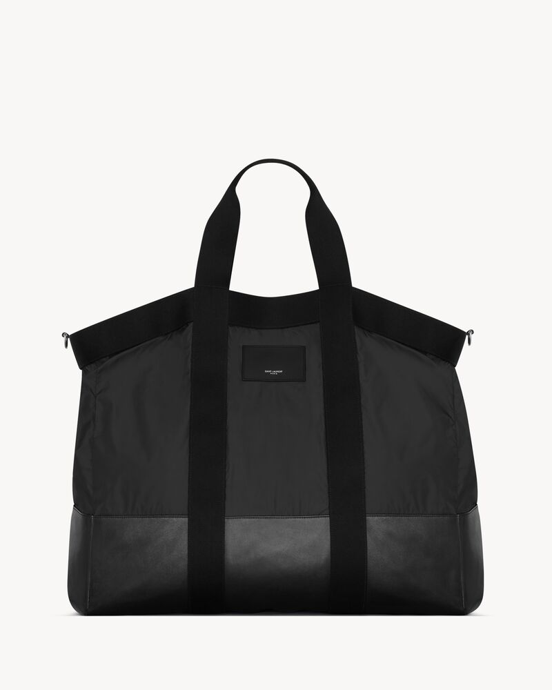 city saint laurent grand cabas en nylon régénéré econyl®