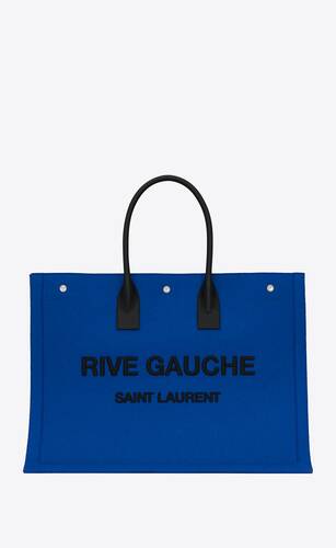 rive gauche tote bag in felt and leather