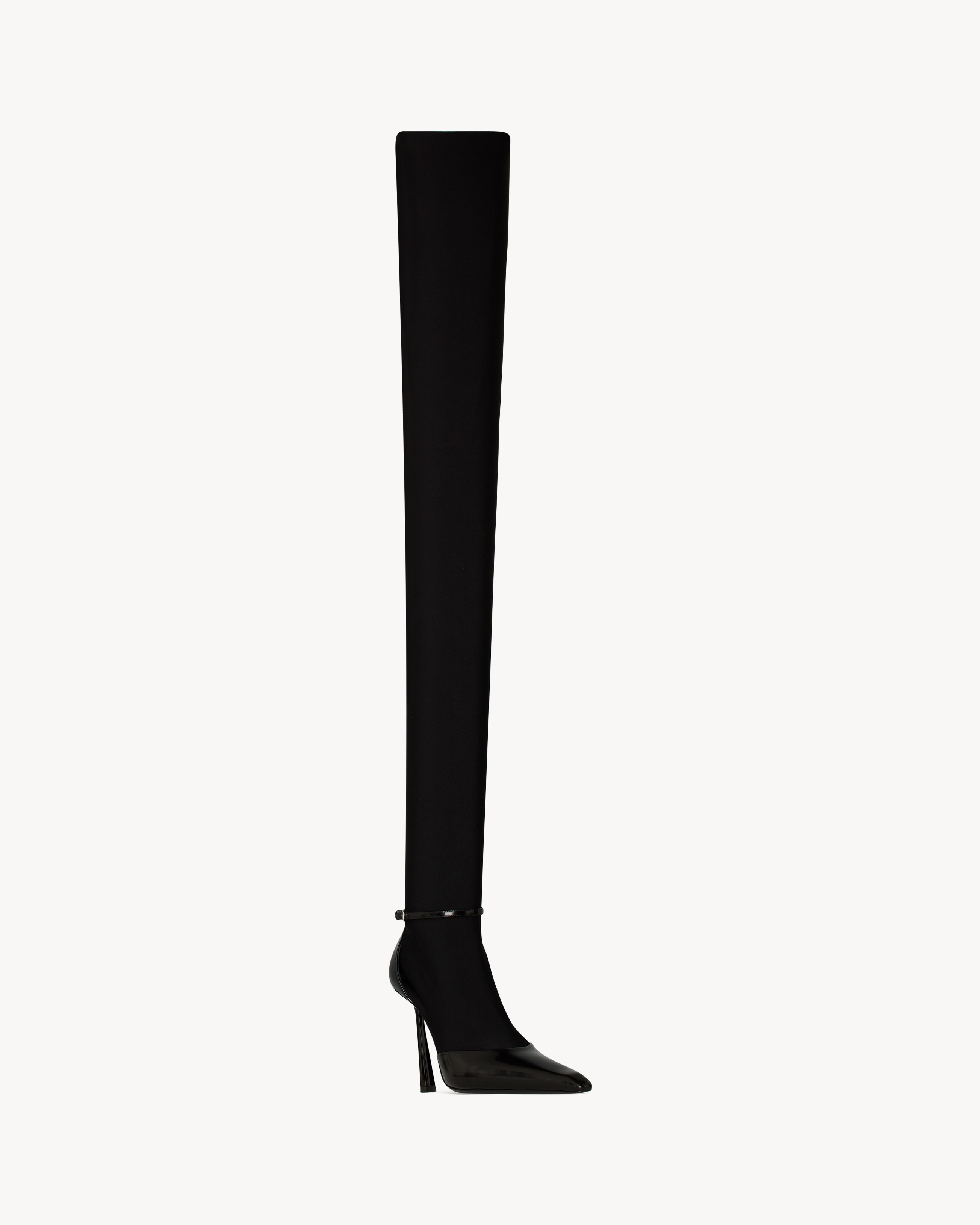LEE over-the-knee boots in leather and jersey