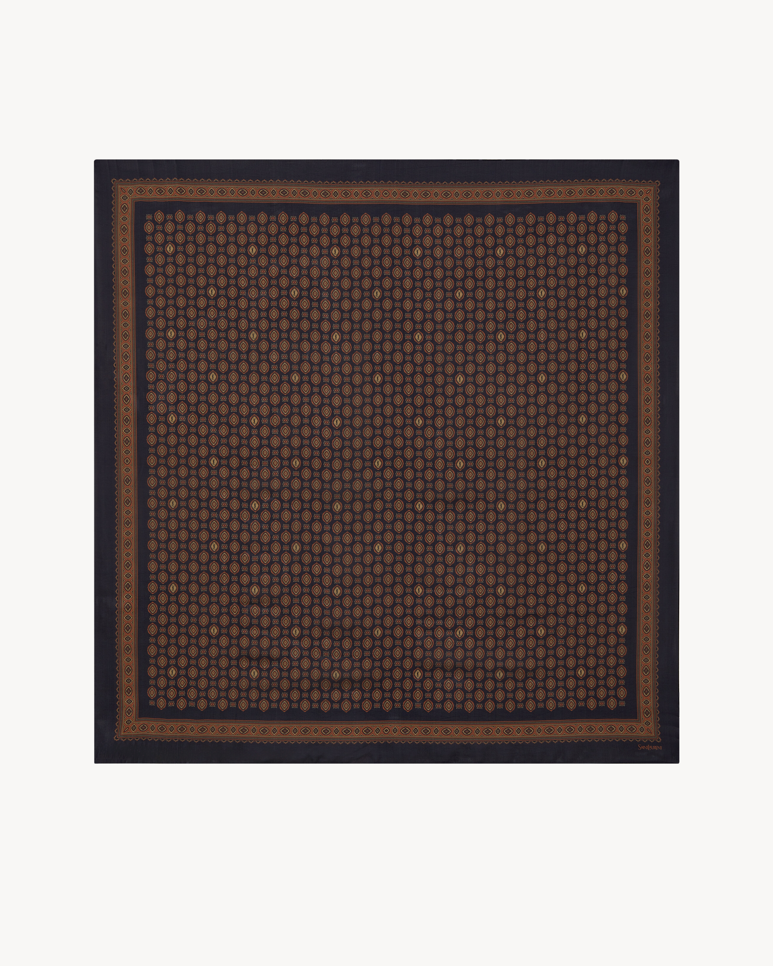 large square scarf in medallion silk charmeuse