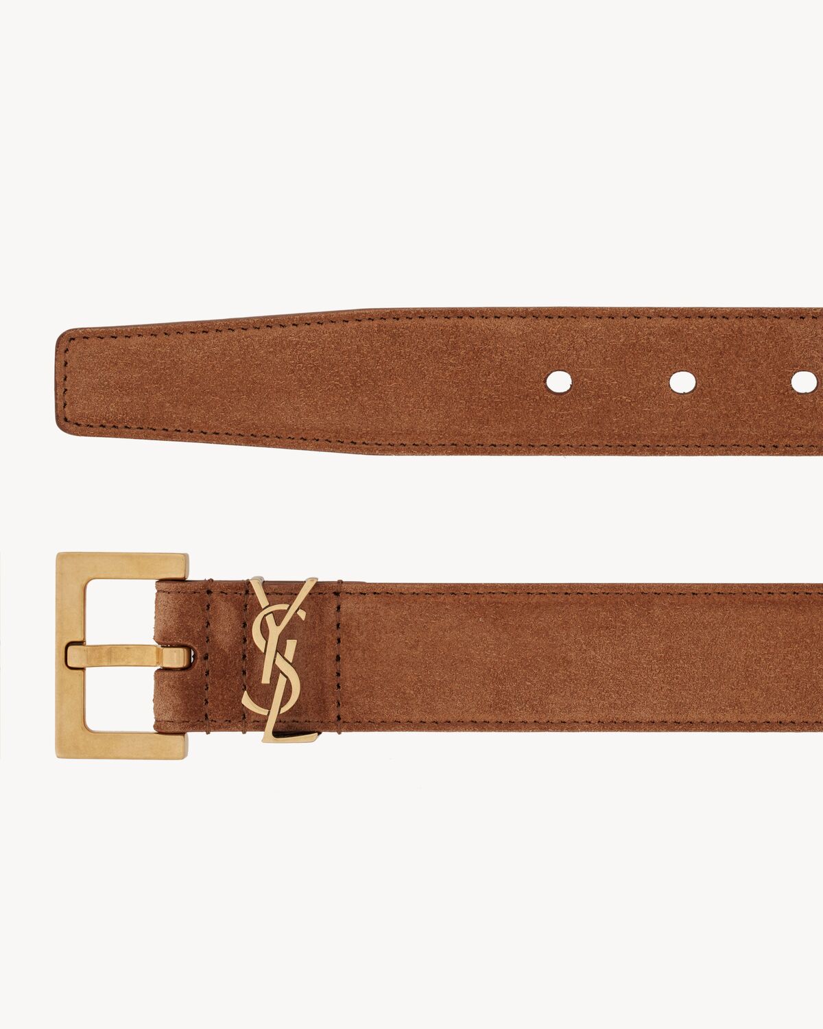 CASSANDRE BELT WITH SQUARE BUCKLE IN SUEDE