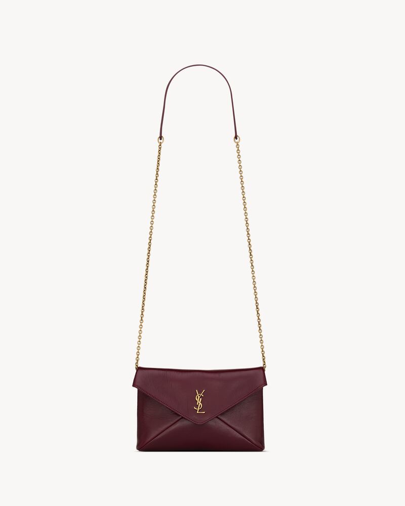 CASSANDRE chain pouch in shiny leather