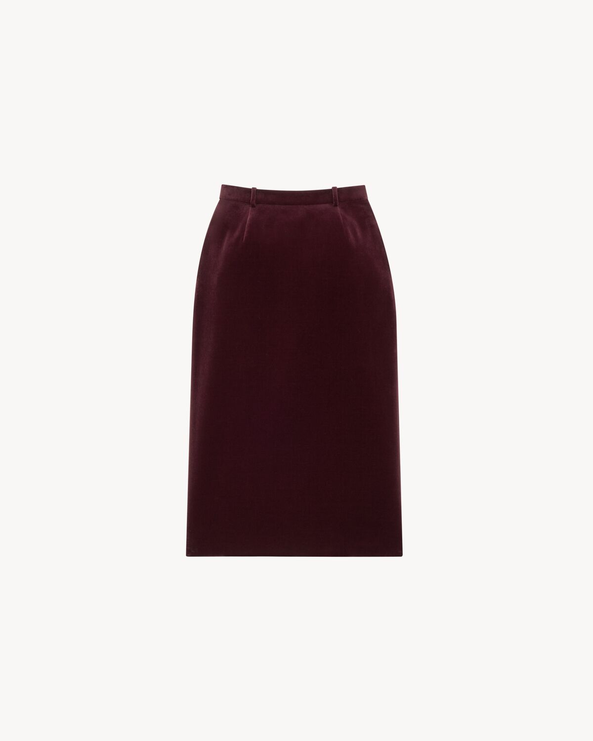 midi wrap skirt in cotton velvet