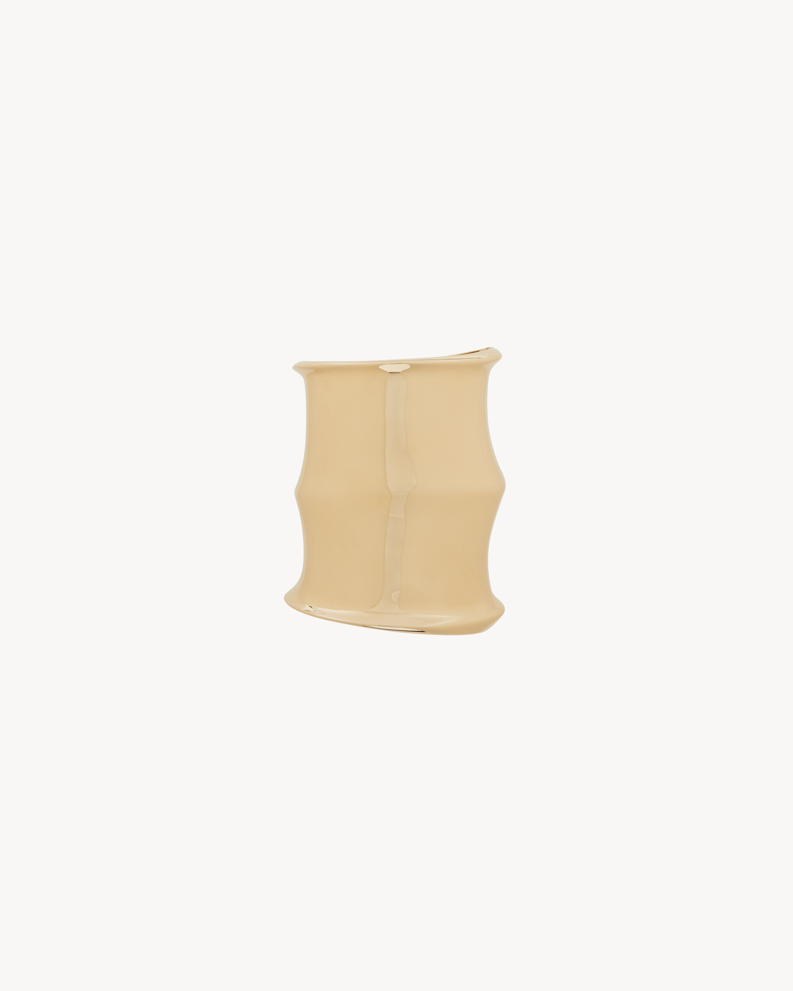 wide bamboo cuff in 18K yellow gold