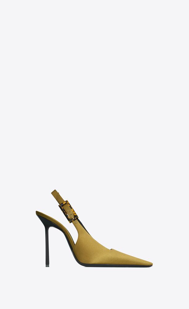 climax slingback pumps in satin crepe