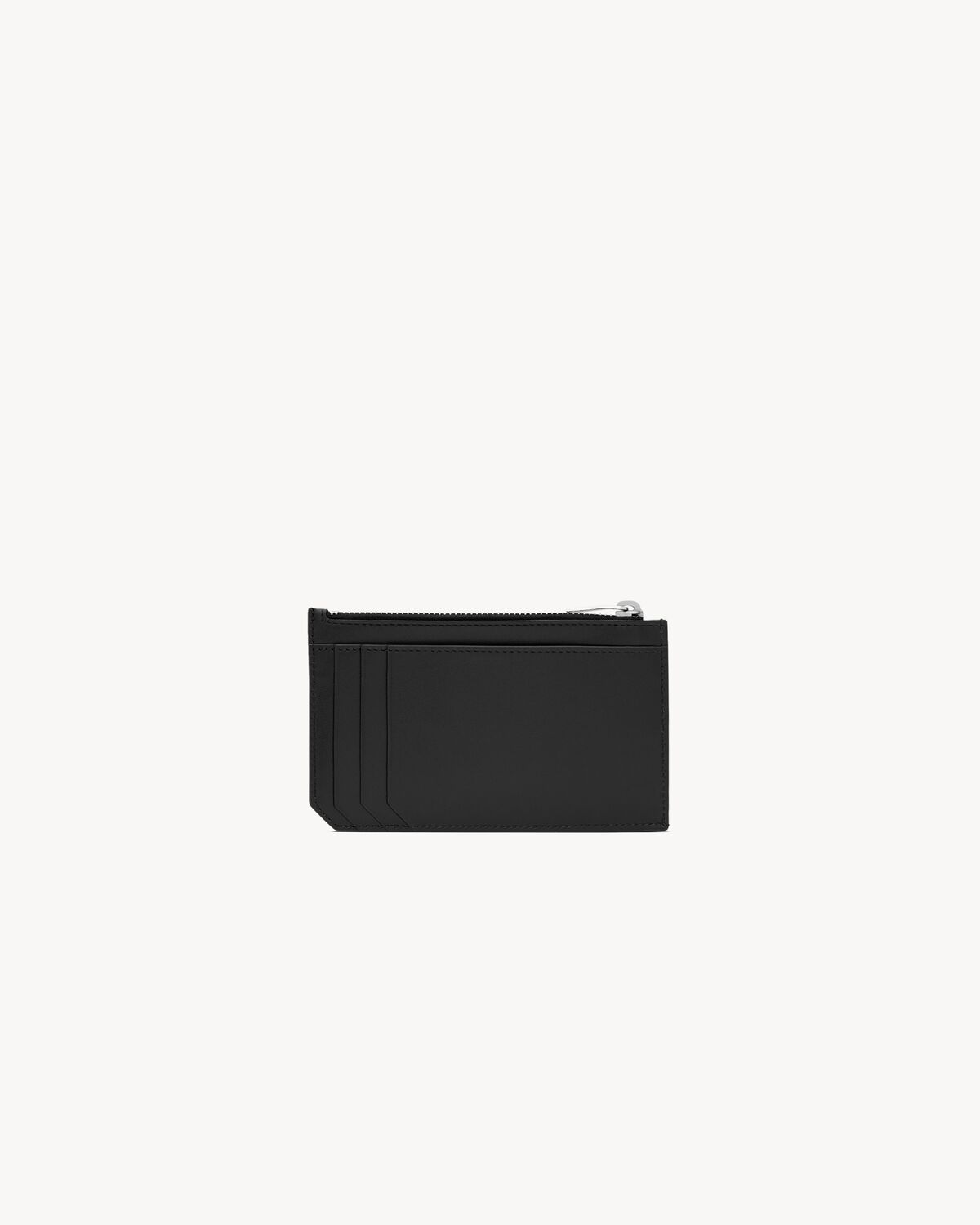 Saint Laurent Paris FRAGMENTS large zip card case in smooth leather