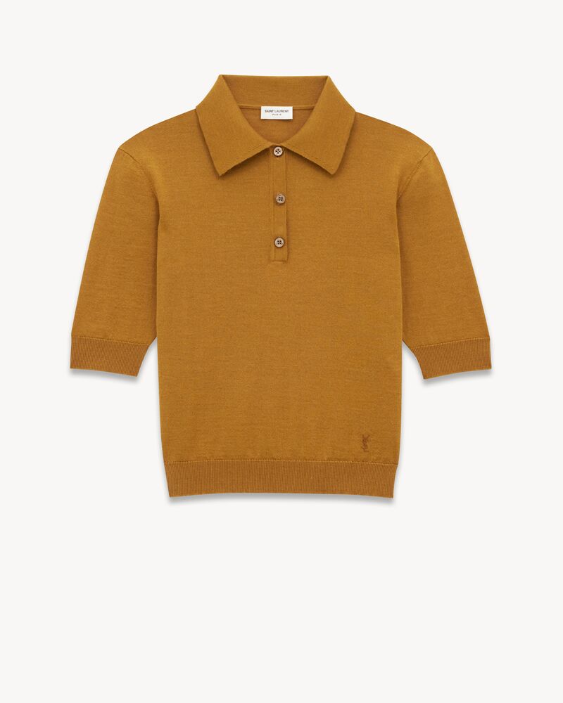 Polo Shirt Cassandre in Cashmere, Wool, And Silk