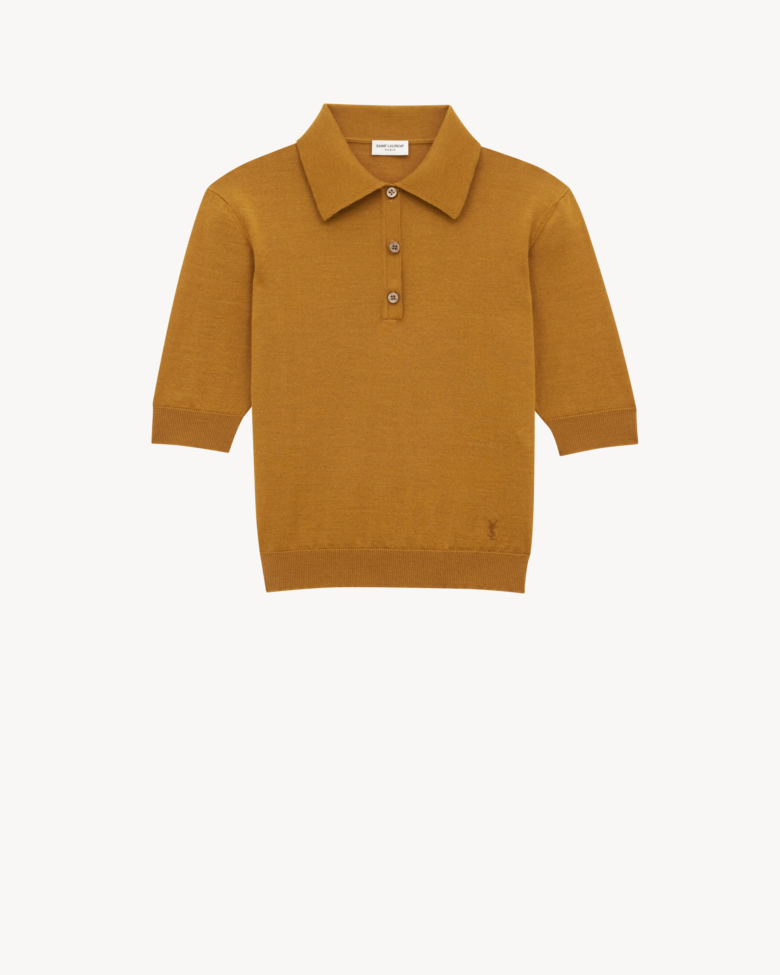 Polo Shirt Cassandre in Cashmere, Wool, And Silk
