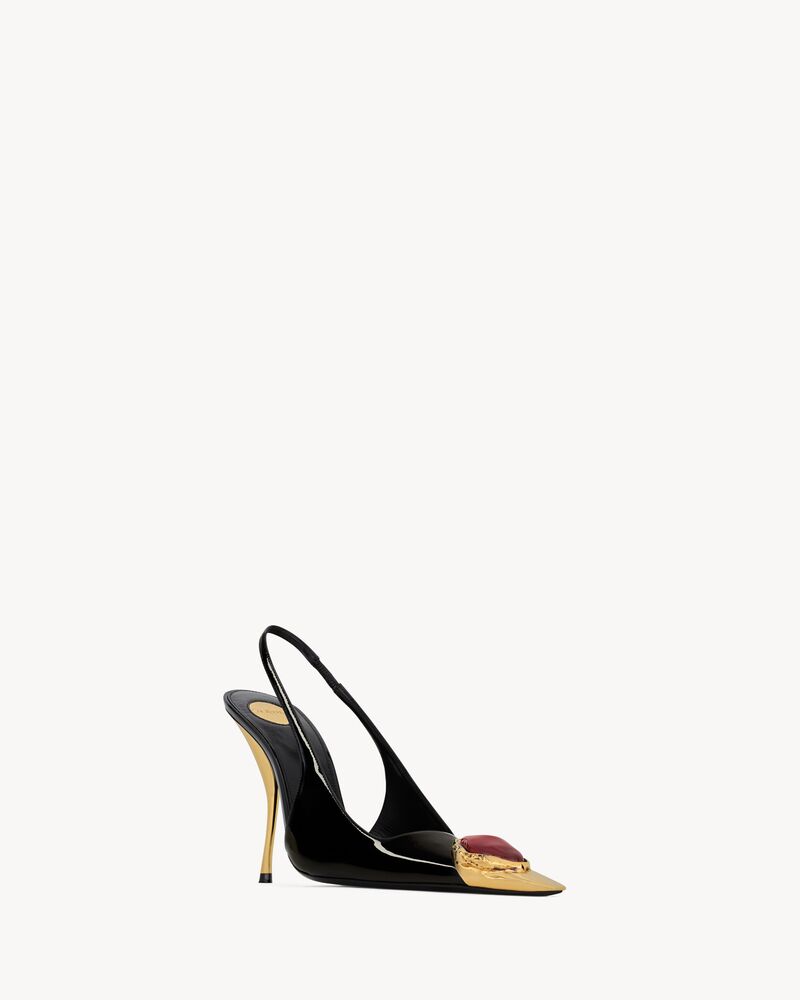 LOULOU slingback pumps in patent leather