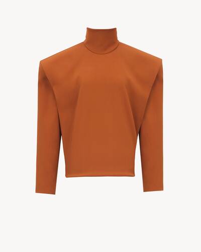 【極美品】イヴサンローラン　ダブルシャツジャケット　ブラウス　透け感　当て布付き 極美品】イヴサンローラン ダブルシャツジャケット ブラウス 透け感