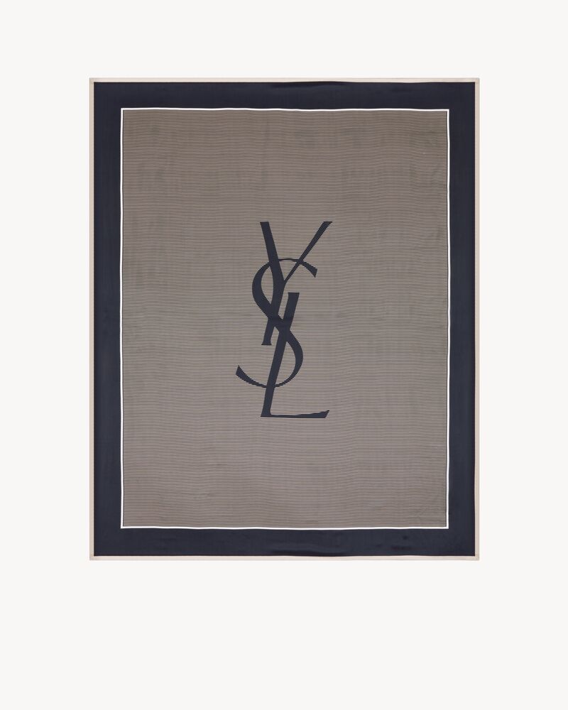 CASSANDRE striped stole in silk charmeuse