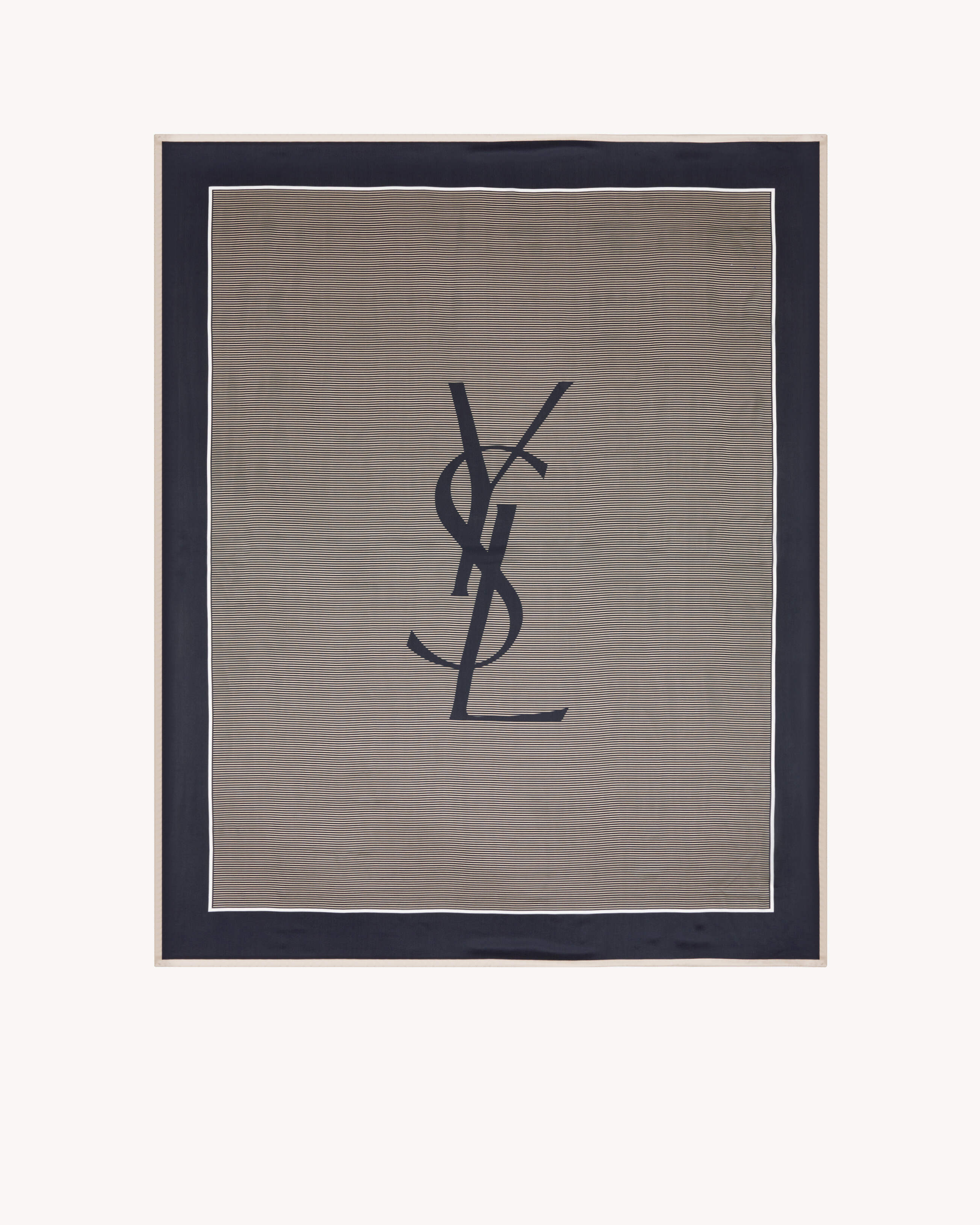 CASSANDRE striped stole in silk charmeuse