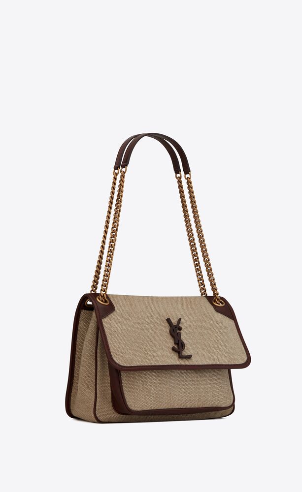 NIKI medium in linen canvas and leather | Saint Laurent United States ...