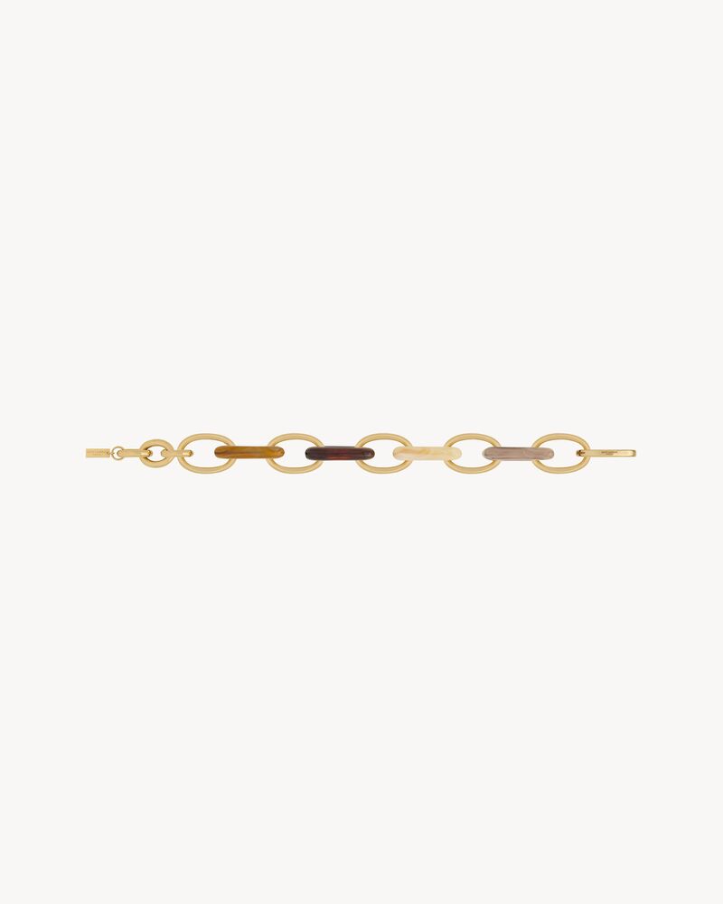 Bracelet chaîne carré en résine et métal