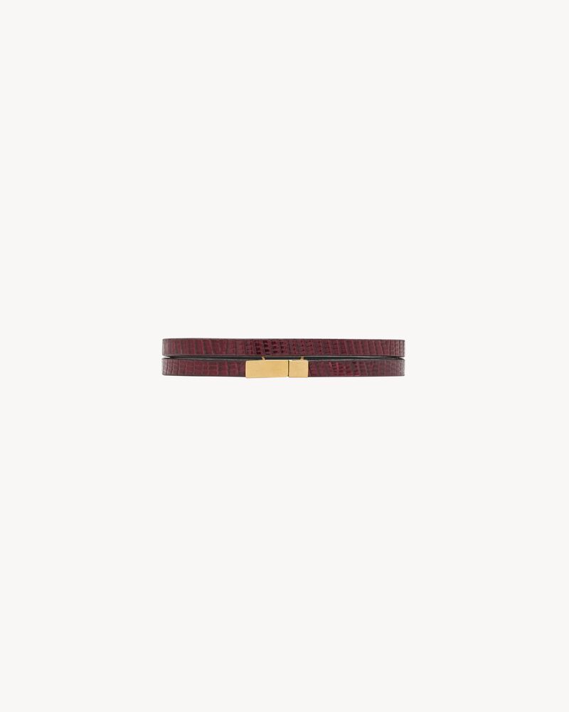 CASSANDRE double-wrap bracelet in leather