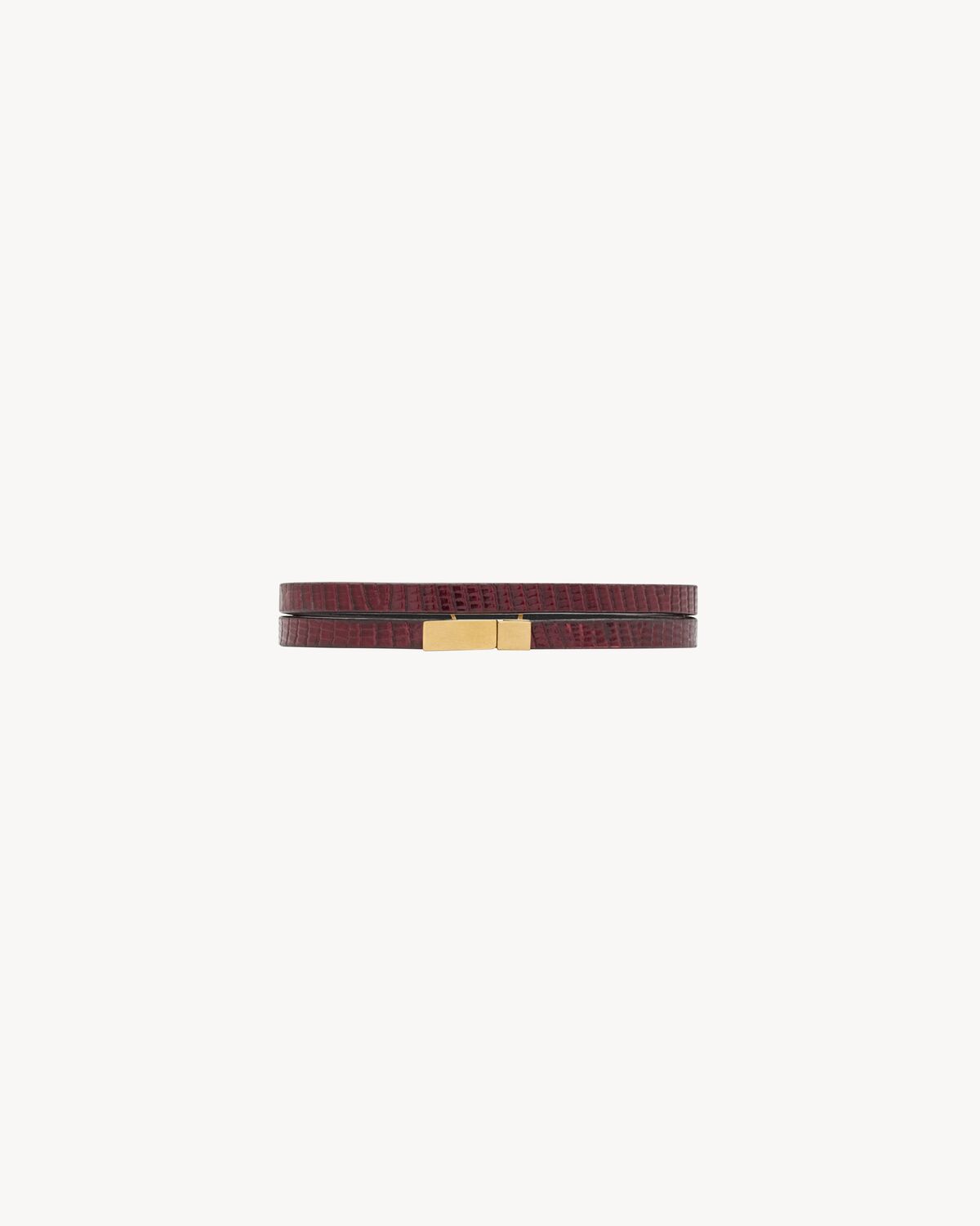cassandre double-wrap bracelet in leather