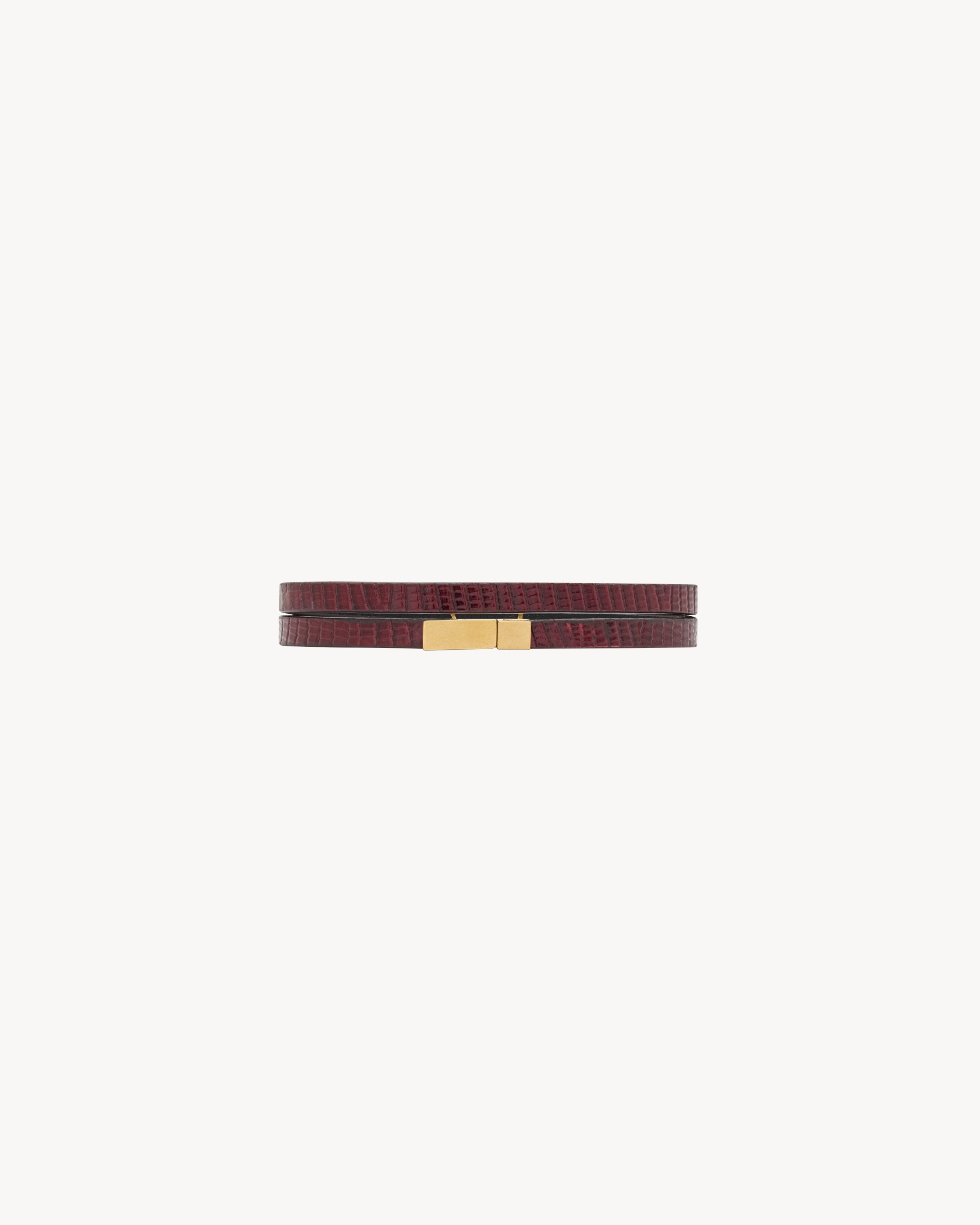 Pulsera de dos vueltas de piel con Cassandre