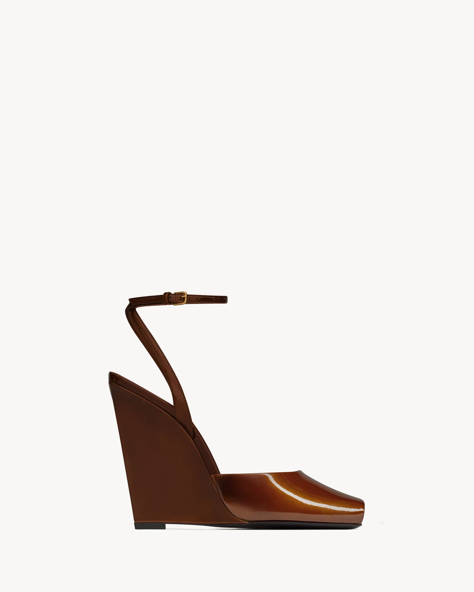 LA SCANDALE wedges in patent leather Saint Laurent YSL