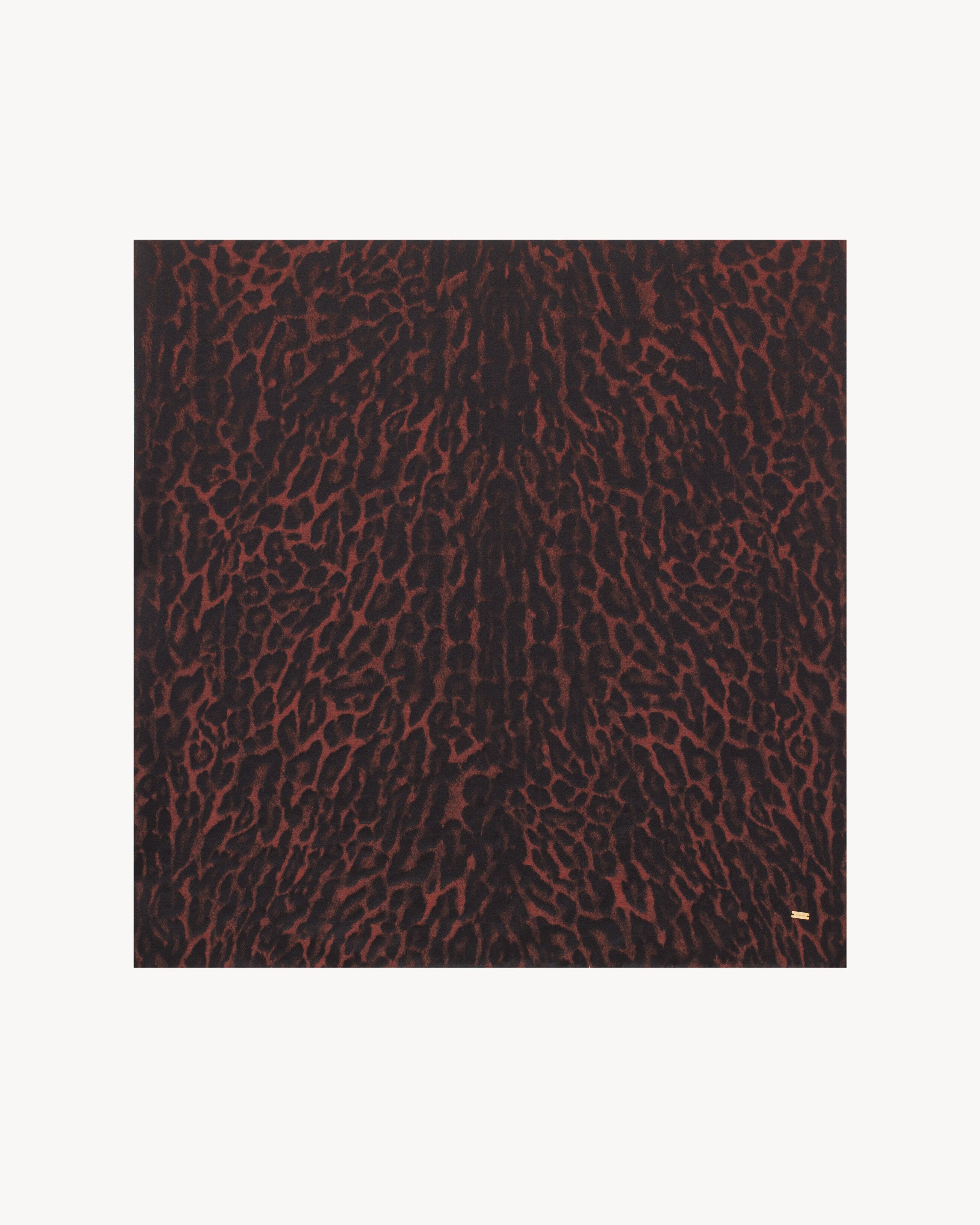 LARGE SQUARE SCARF IN LEOPARD SILK AND CASHMERE
