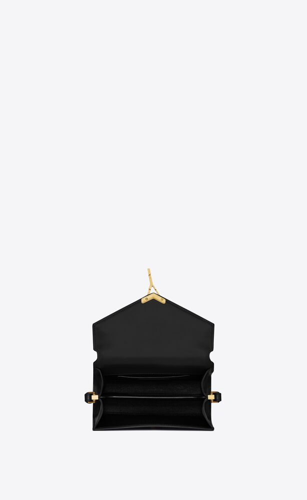 CASSANDRA Mini top handle bag in BOX SAINT LAURENT leather | Saint 