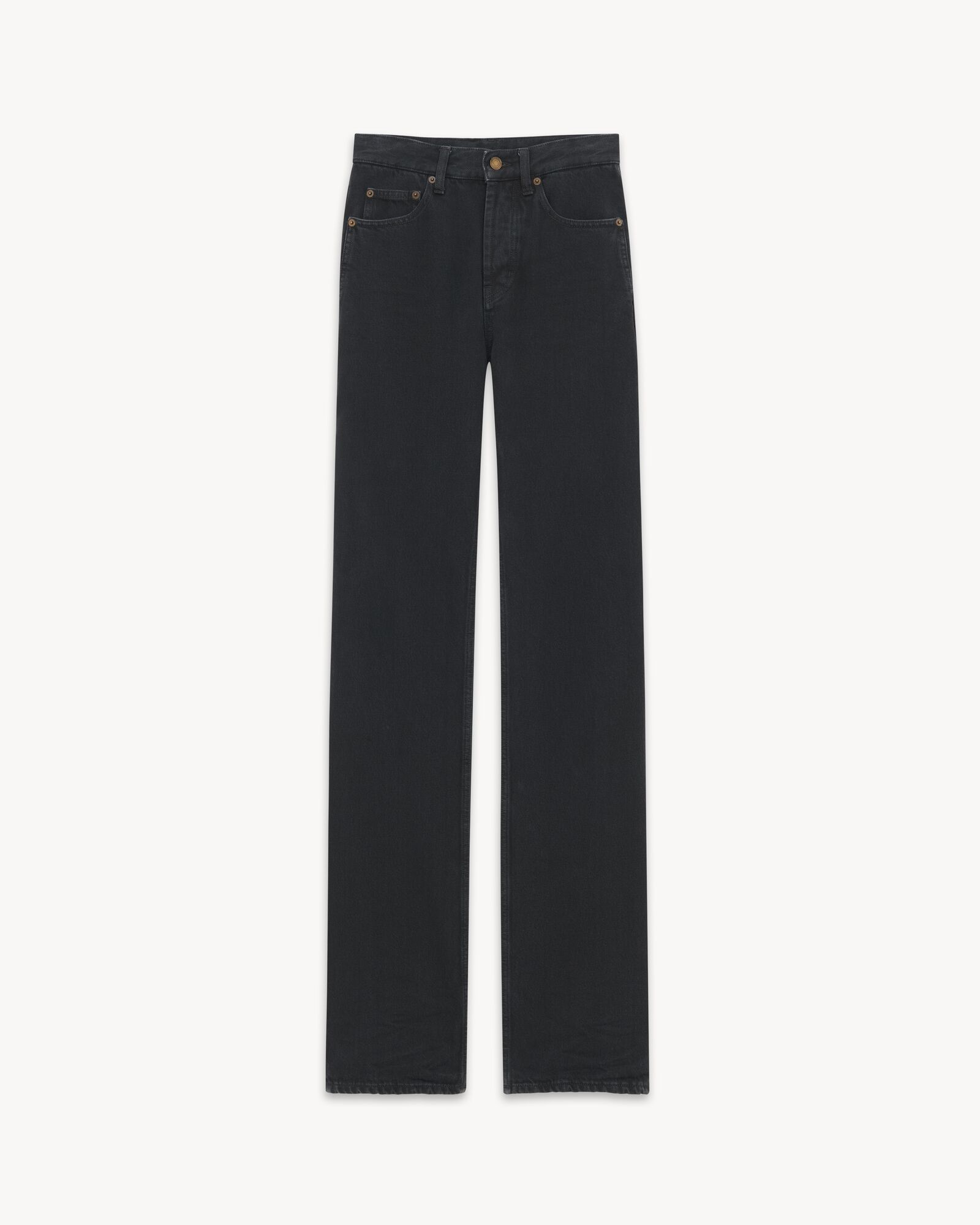 ロングストレートジーンズ（カーボンブラックデニム） | Saint Laurent 