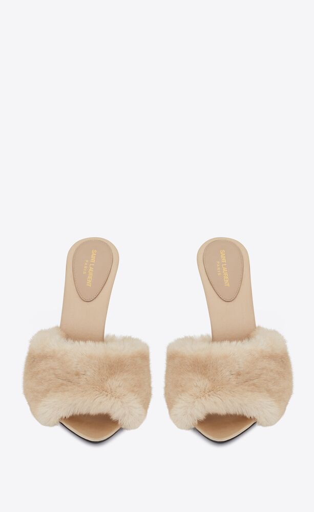 Saint Laurent Mink Fur Sandals