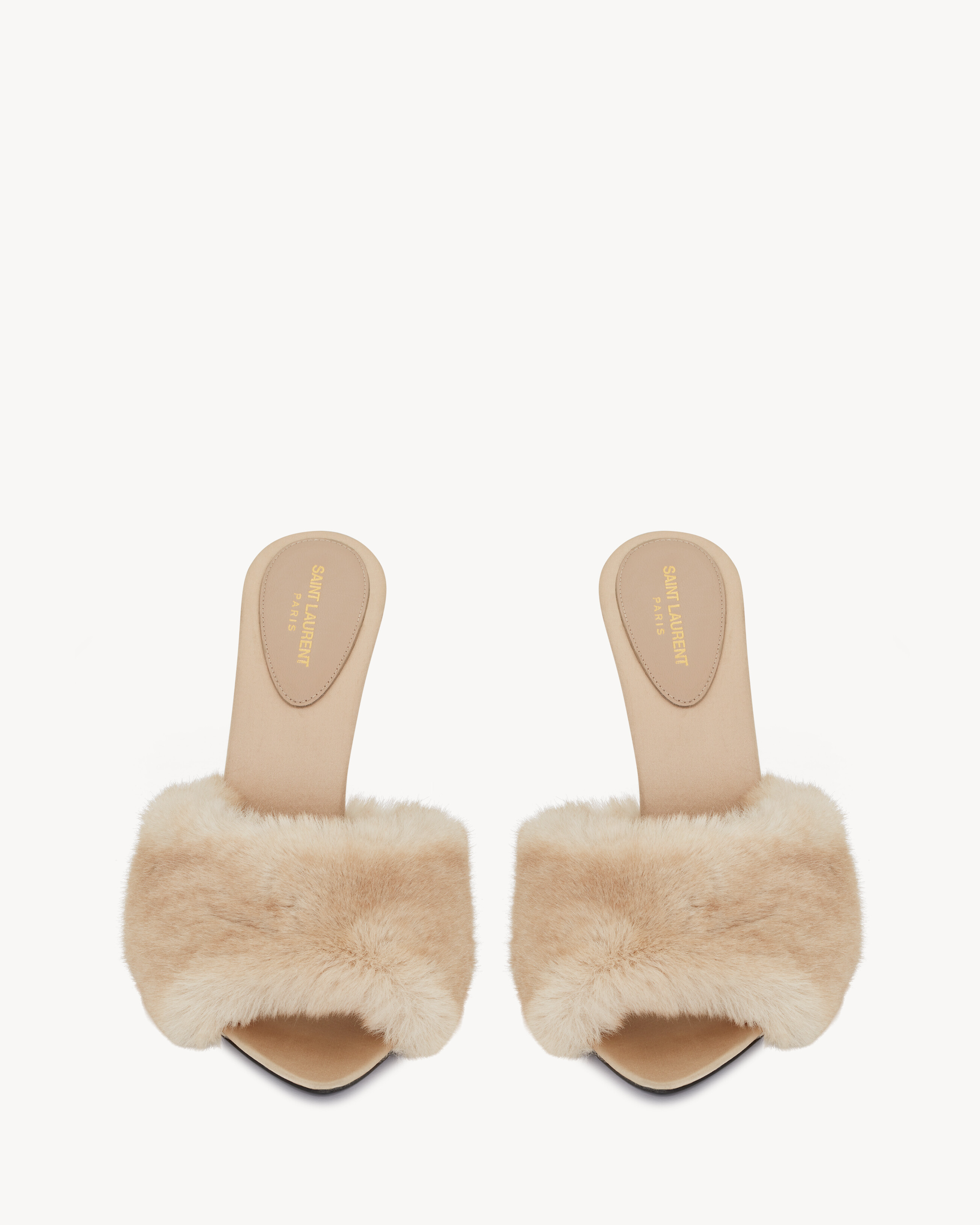 LA 16 HEELED MULES IN ANIMAL FREE-FUR AND SMOOTH LEATHER