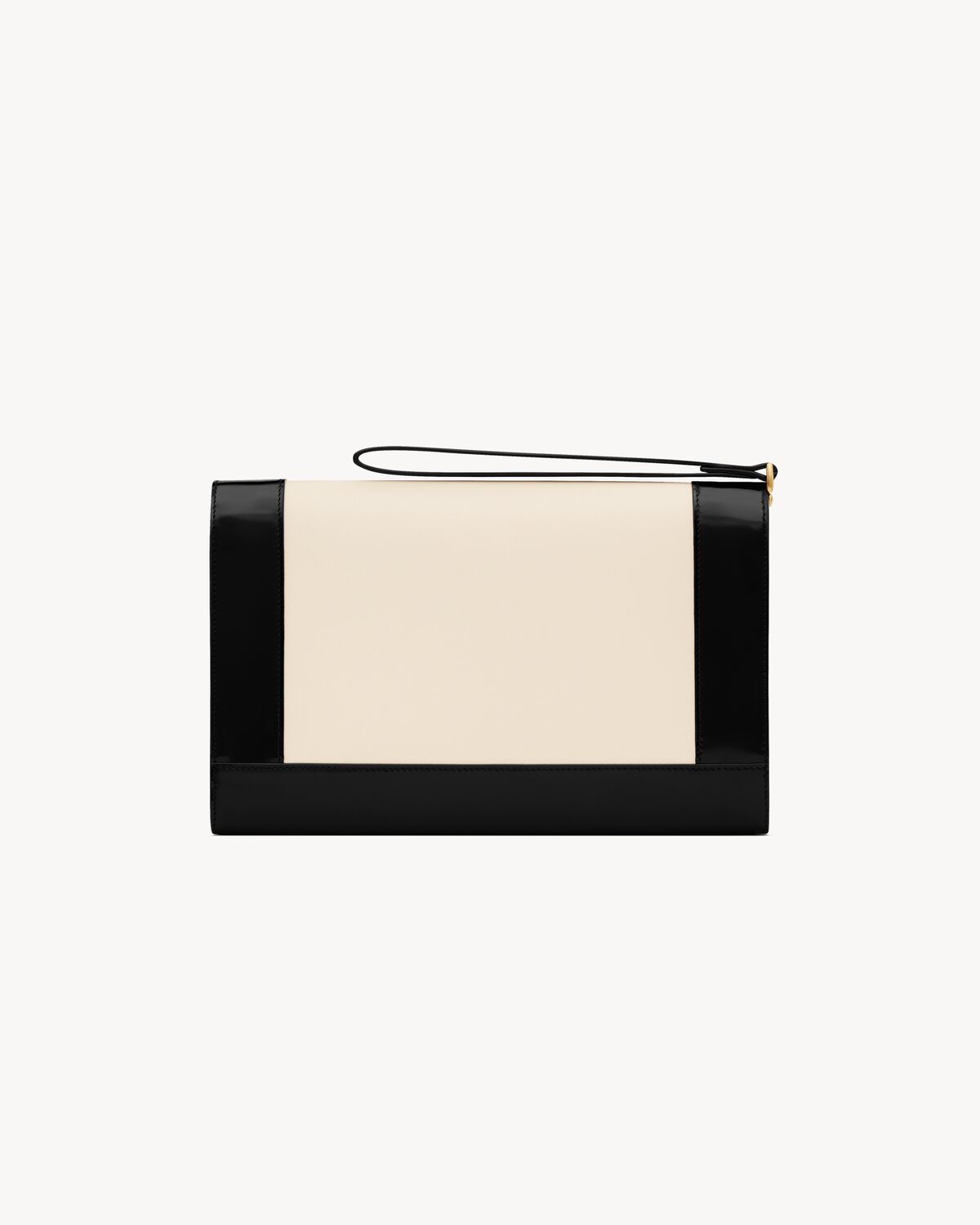 CASSANDRE flap pouch in lambskin and brushed leather