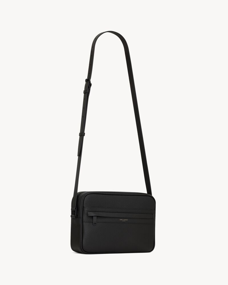 Saint Laurent Camp Camera Bag in Grained Leather - Black - Men