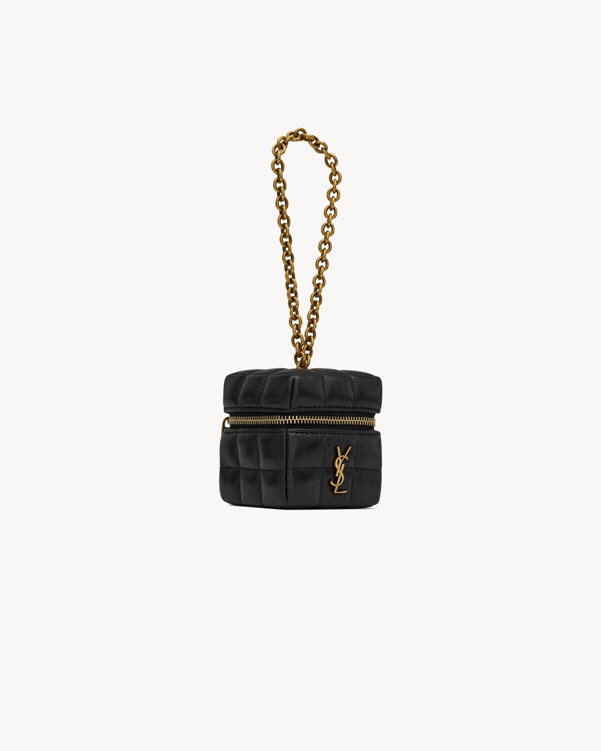 CASSANDRE MATELASSÉ CARRÉ mini cube on chain in lambskin