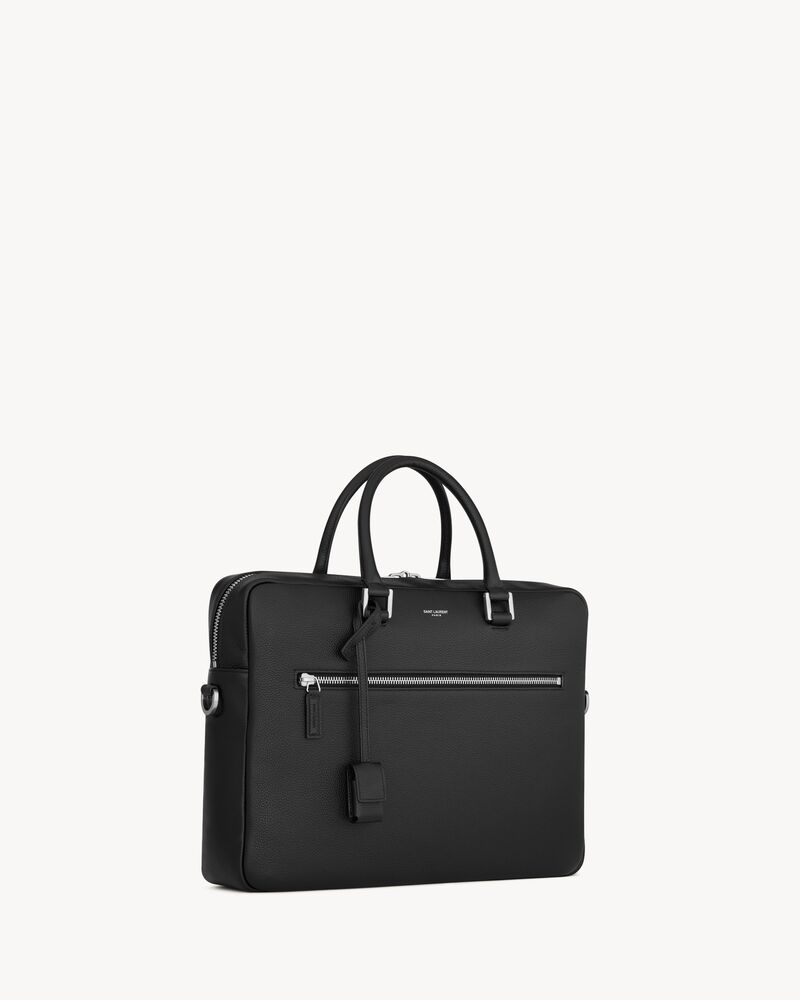 sac de jour briefcase in grained leather