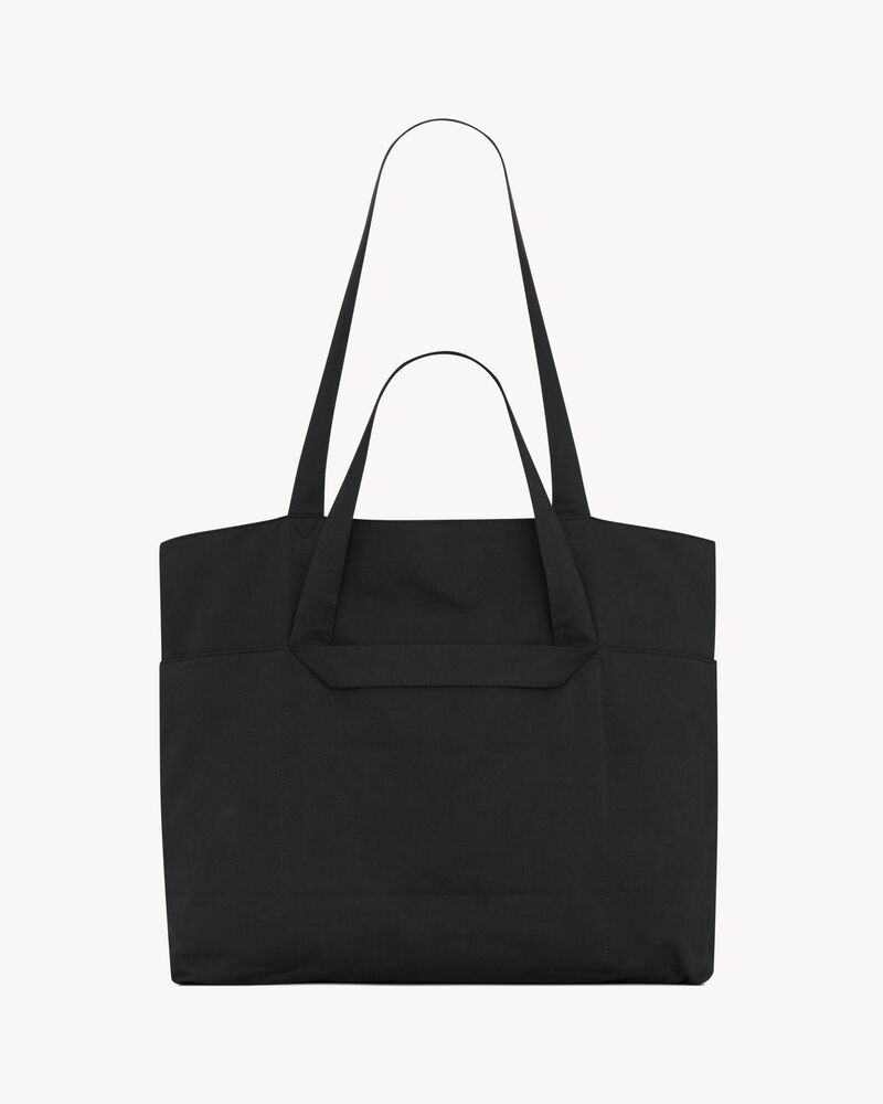 MULTIPOCKET TRAVEL TOTEBAG IN CANVAS