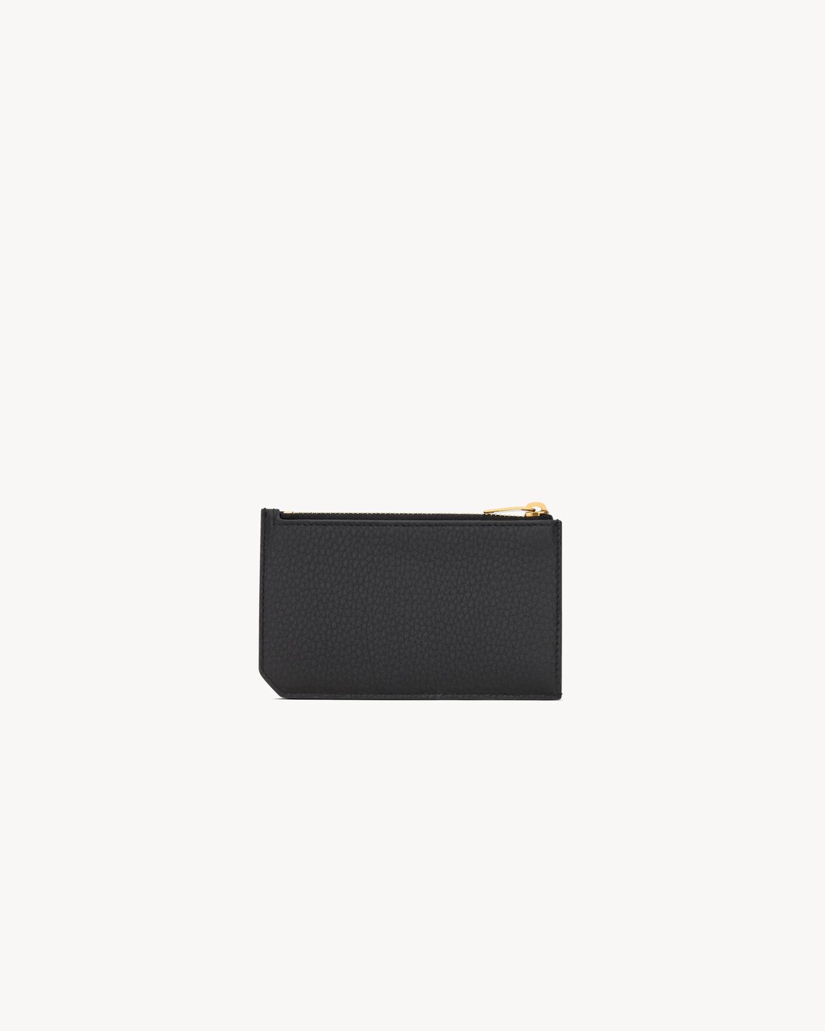 tiny cassandre fragments zip card case in grained leather