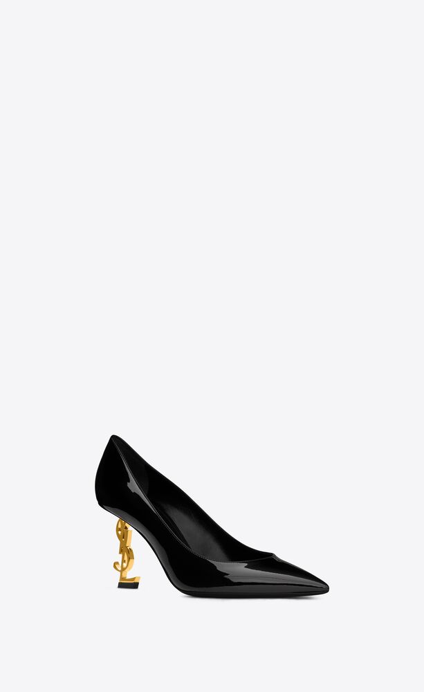 OPYUM Pumps in patent leather with gold-tone heel | Saint Laurent | YSL.com