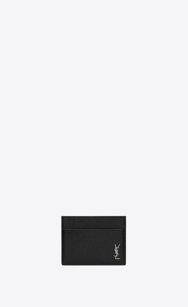 tiny cassandre card case in grained leather