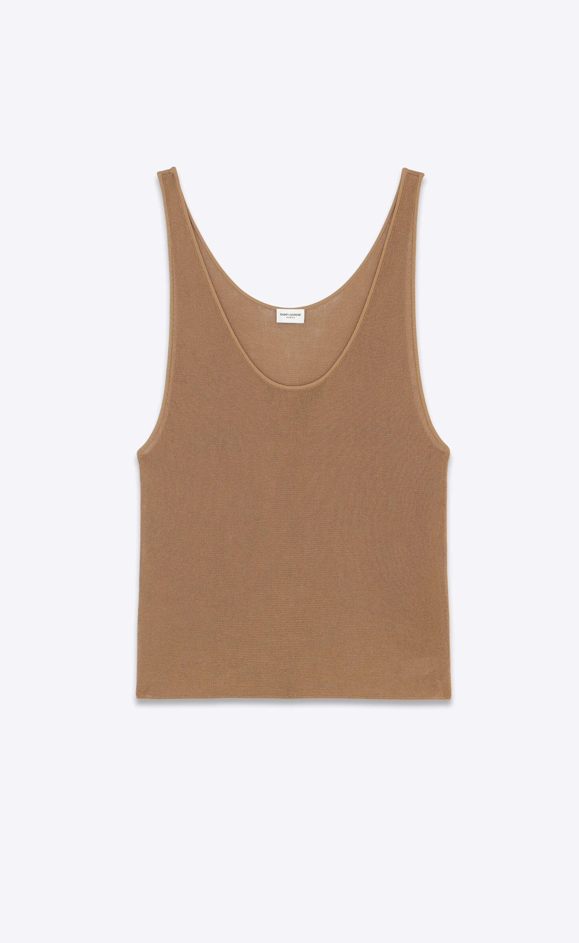 Tank top in ribbed knit | Saint Laurent | YSL.com