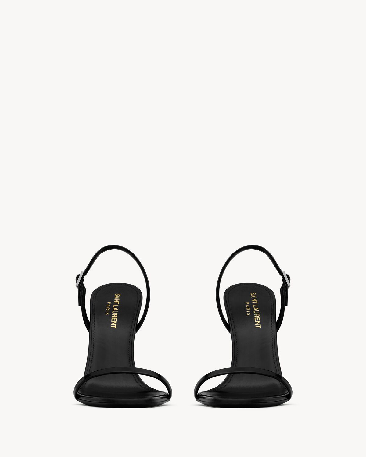 생로랑 글레이즈드 가죽 오피움 슬링백 샌들 754880AACGC1000