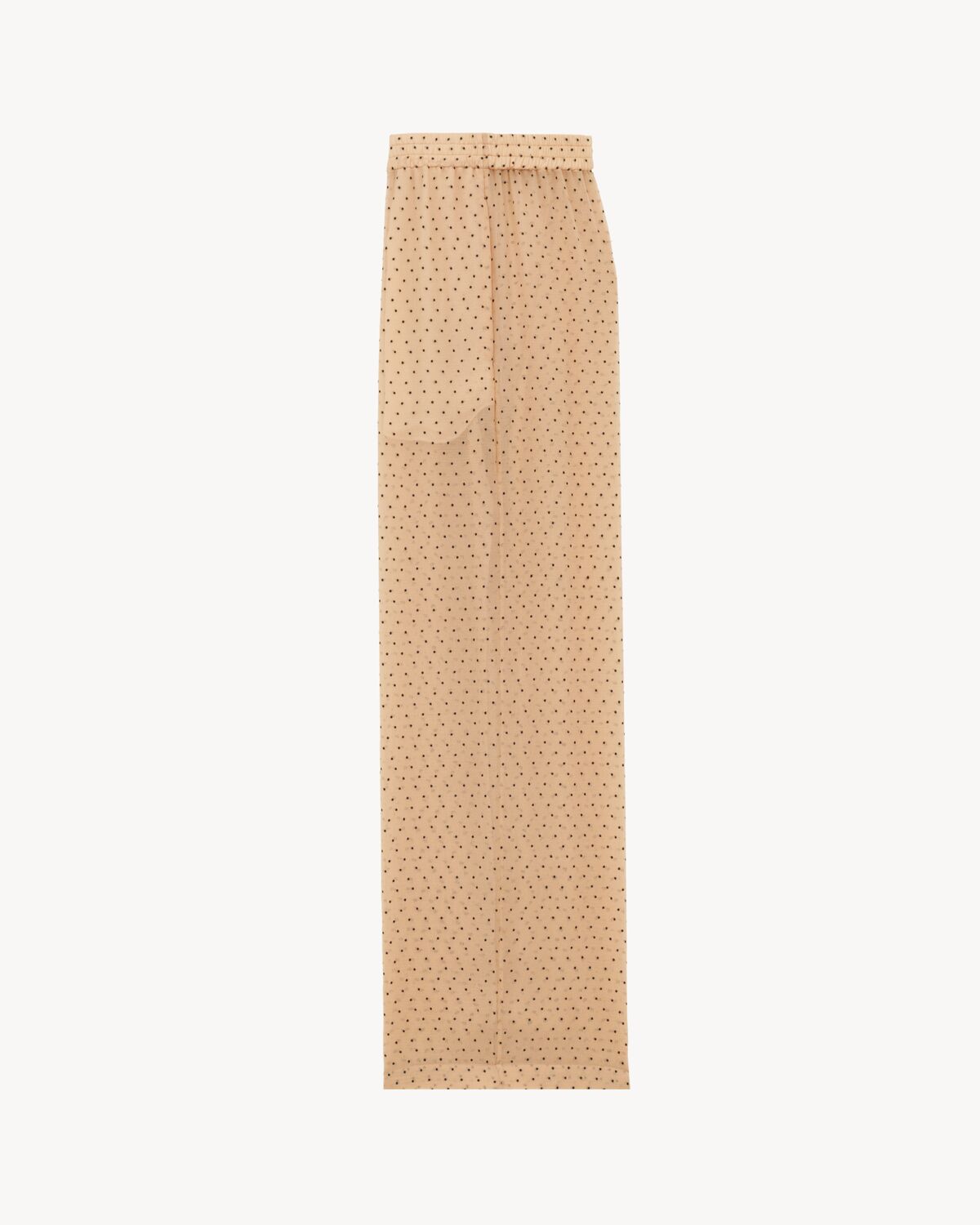 pajama set in dotted silk chiffon