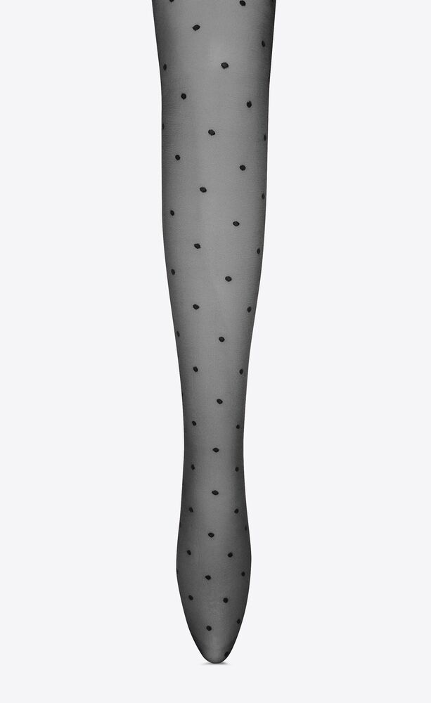 dotted voile tights