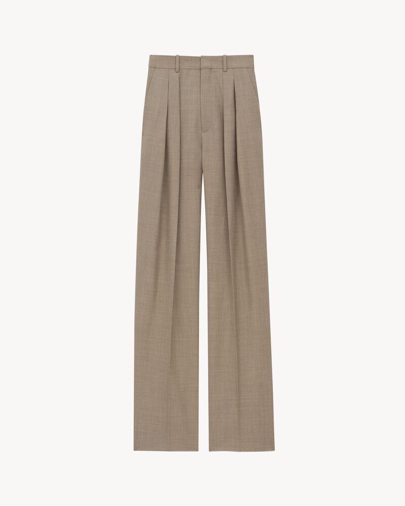 wide-leg pants in caviar wool