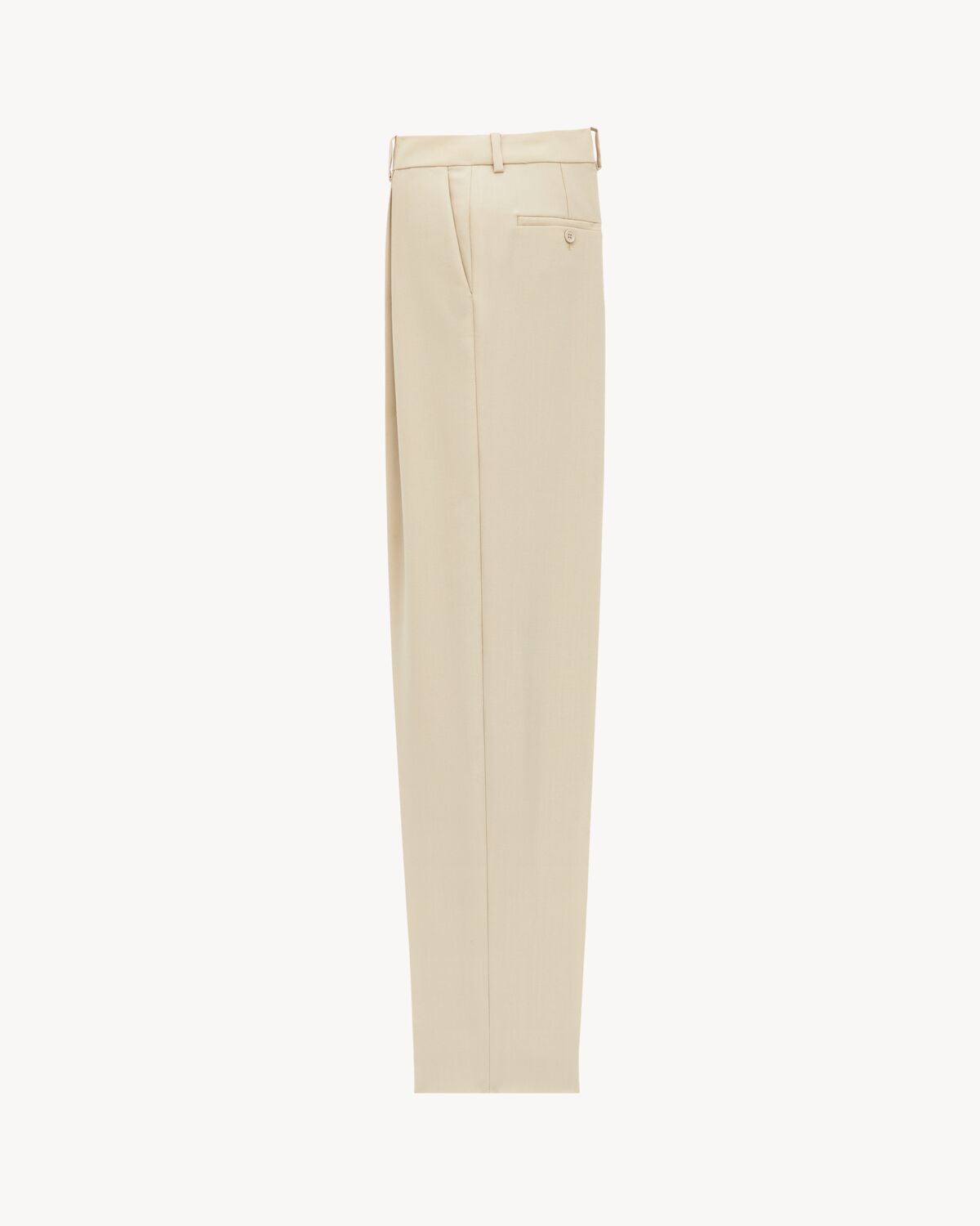 high-waisted pants in light wool