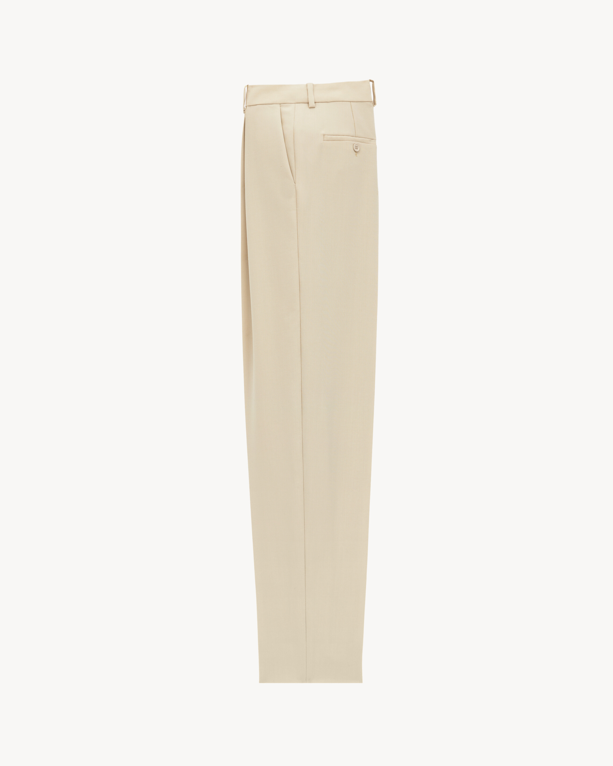 high-waisted pants in light wool