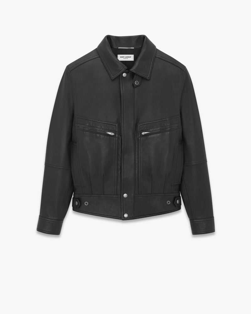 Saint laurent motorcycle 2025 jacket in lambskin