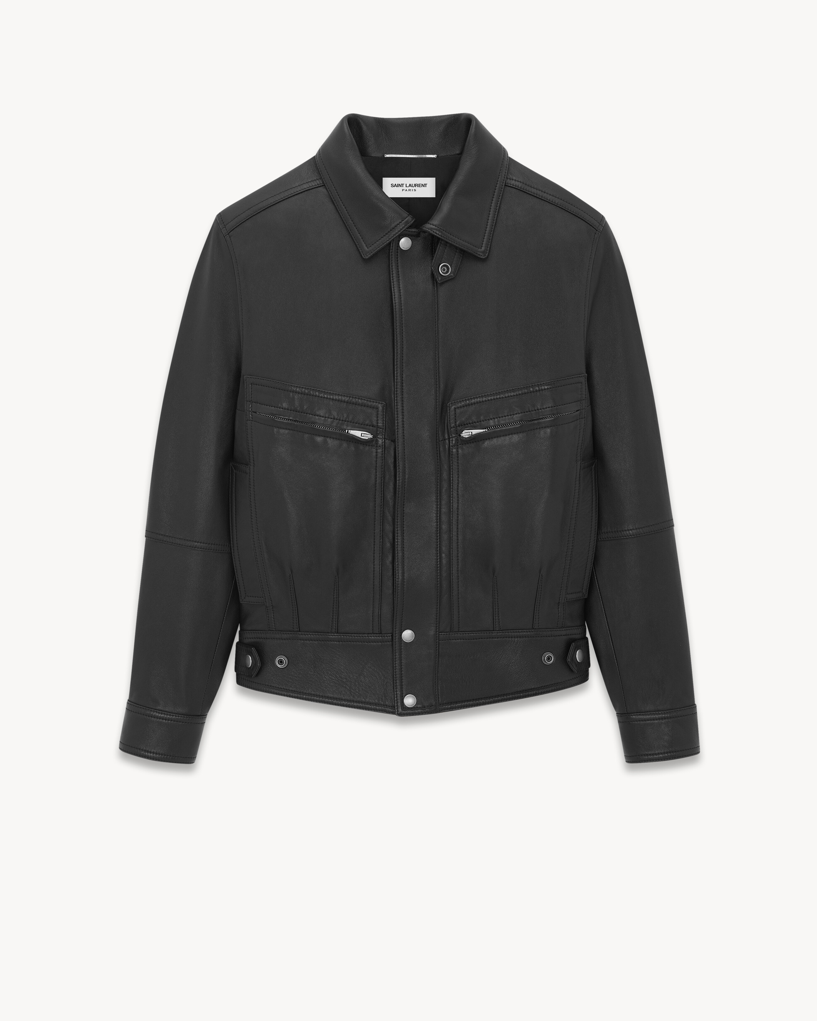 JACKET IN DRUMMED LAMBSKIN | Saint Laurent | YSL.com