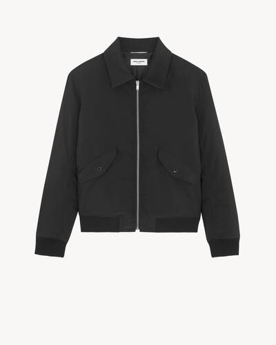 国内発 Saint Laurent スナップボタン長袖ボンバージャケット ボンバージャケット（スエード） | Saint Laurent サンローラン