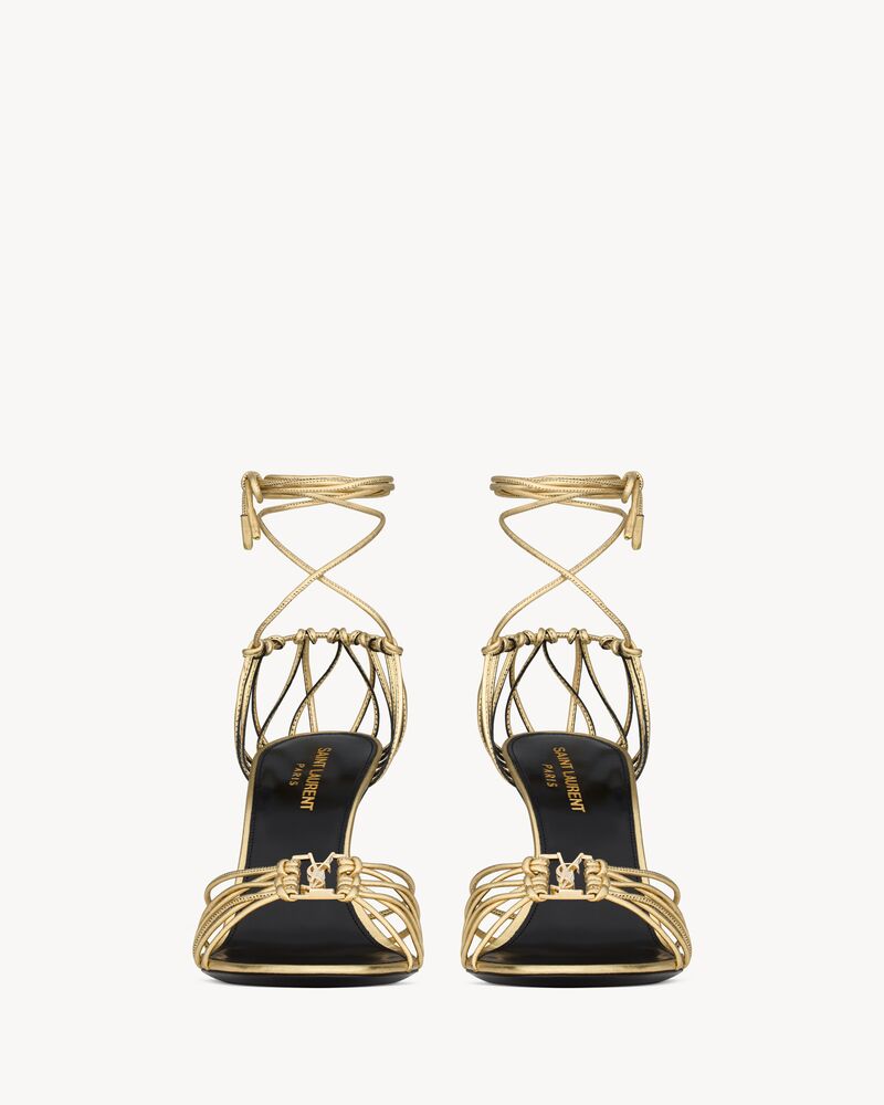 BABYLONE sandals in metallic leather