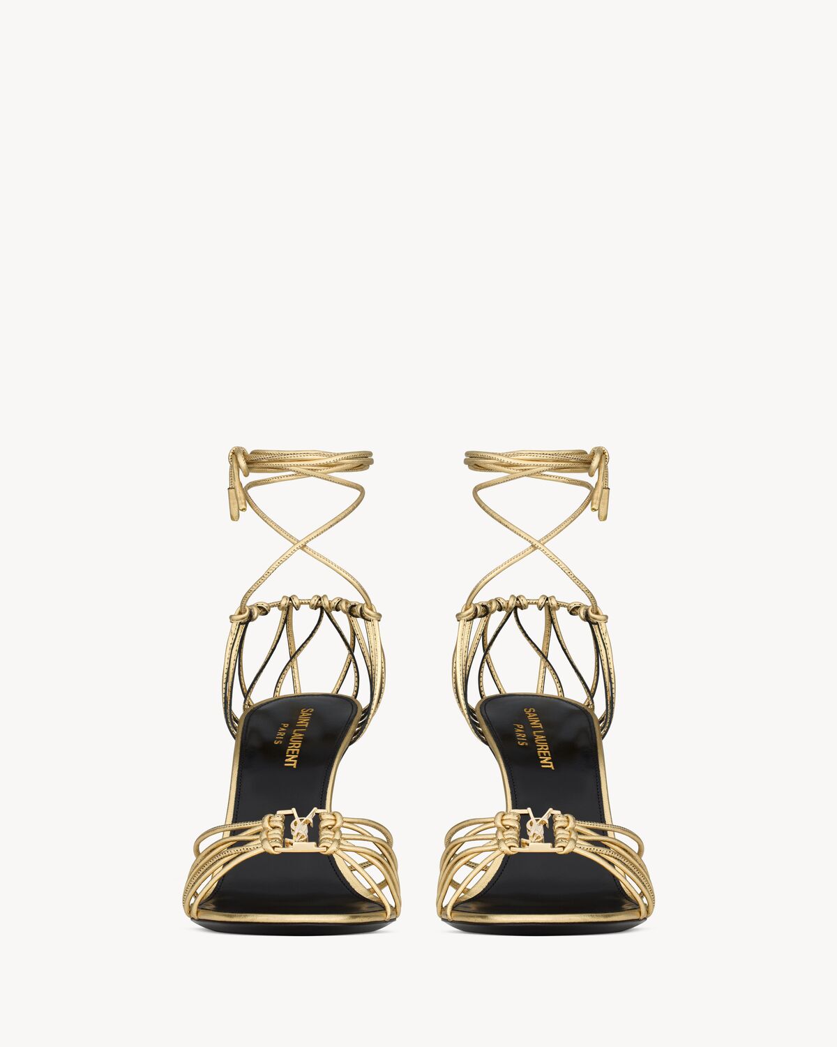 babylone sandals in metallic leather