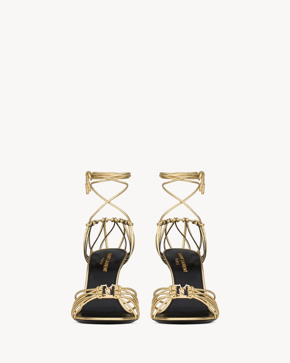 Sandales - en cuir métallisé - Beige - Femme - 125.00 Sandales - en cuir métallisé - Beige - Femme - 125.00