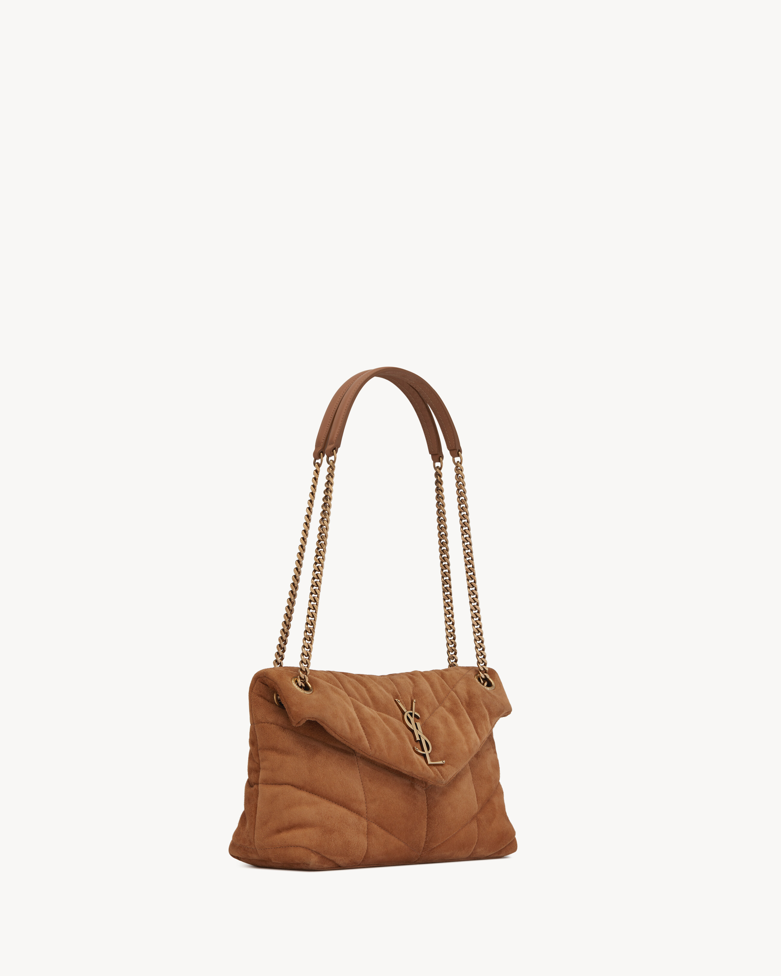 PUFFER SMALL in suede | Saint Laurent | YSL.com